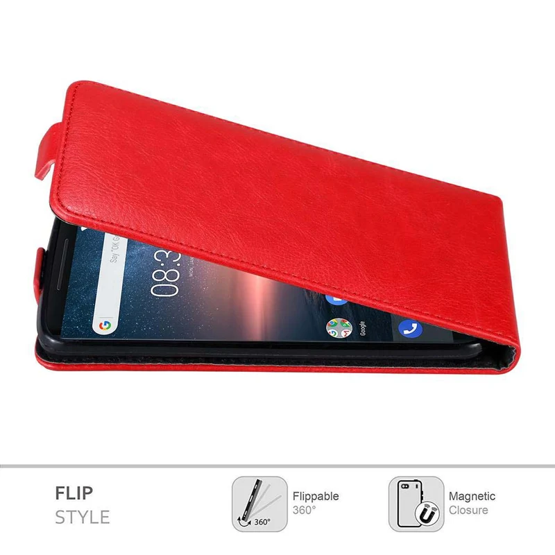 Cadorabo Hülle kompatibel mit Nokia 8 Sirocco Schutzhülle im Flip Design mit Magnetverschluss