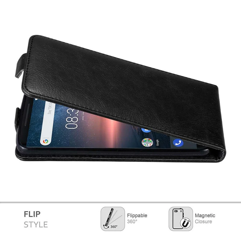 Cadorabo Hülle kompatibel mit Nokia 8 Sirocco Schutzhülle im Flip Design mit Magnetverschluss