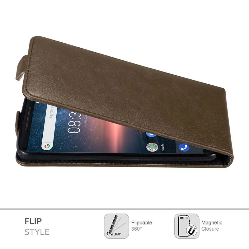 Cadorabo Hülle kompatibel mit Nokia 8 Sirocco Schutzhülle im Flip Design mit Magnetverschluss