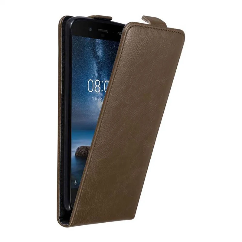 Cadorabo Hülle kompatibel mit Nokia 8 2017 Schutzhülle im Flip Design mit Magnetverschluss