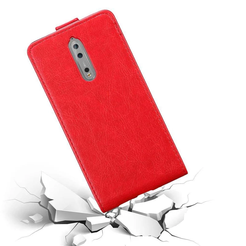 Cadorabo Hülle kompatibel mit Nokia 8 2017 Schutzhülle im Flip Design mit Magnetverschluss