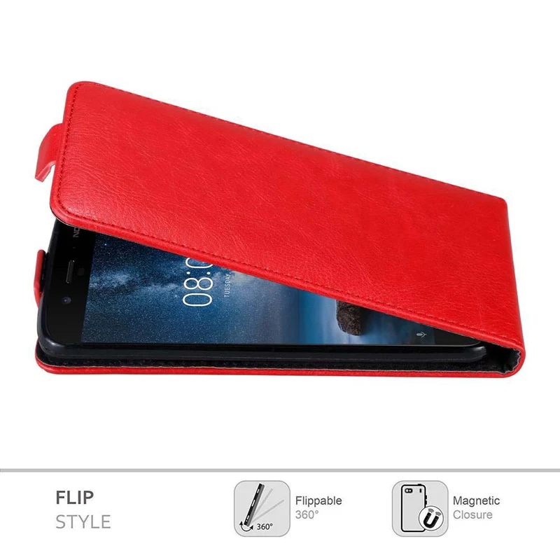 Cadorabo Hülle kompatibel mit Nokia 8 2017 Schutzhülle im Flip Design mit Magnetverschluss