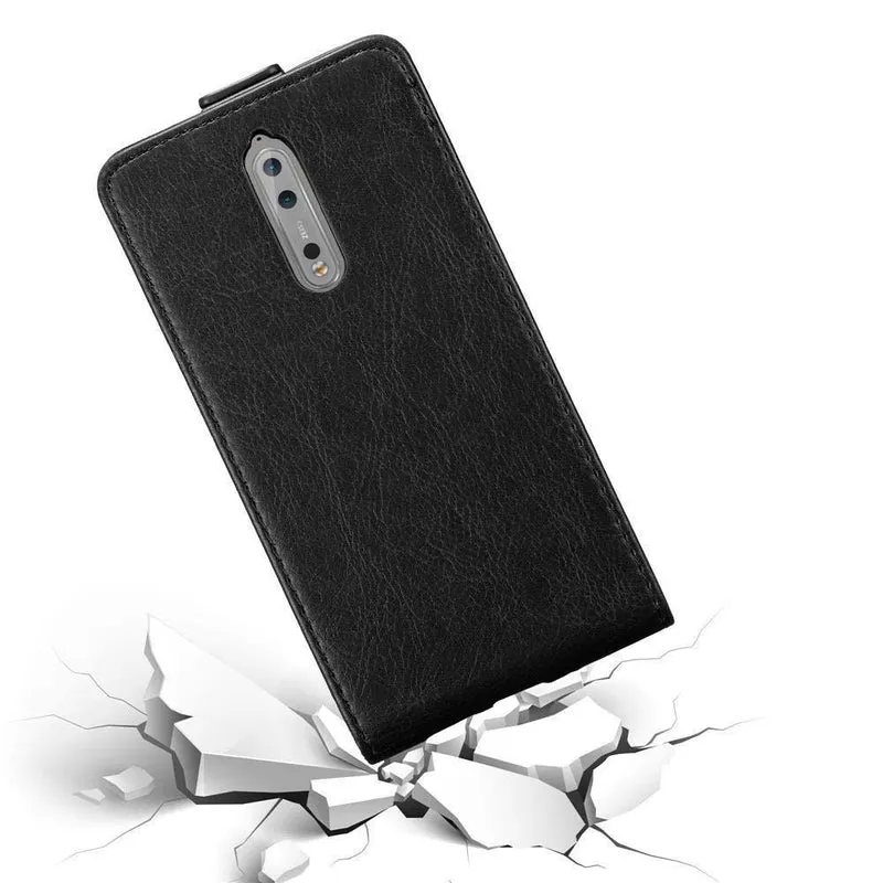Cadorabo Hülle kompatibel mit Nokia 8 2017 Schutzhülle im Flip Design mit Magnetverschluss