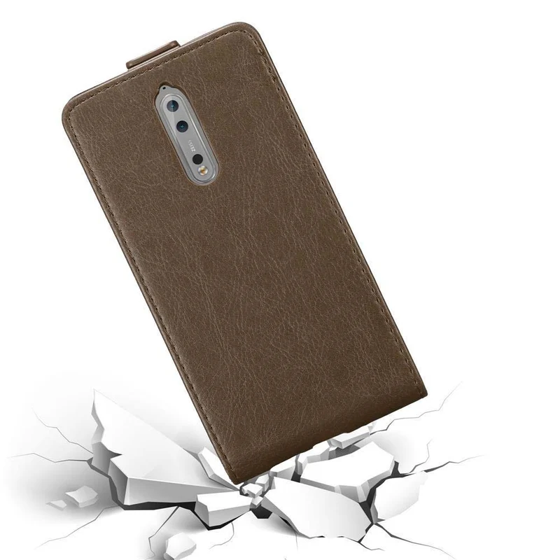 Cadorabo Hülle kompatibel mit Nokia 8 2017 Schutzhülle im Flip Design mit Magnetverschluss