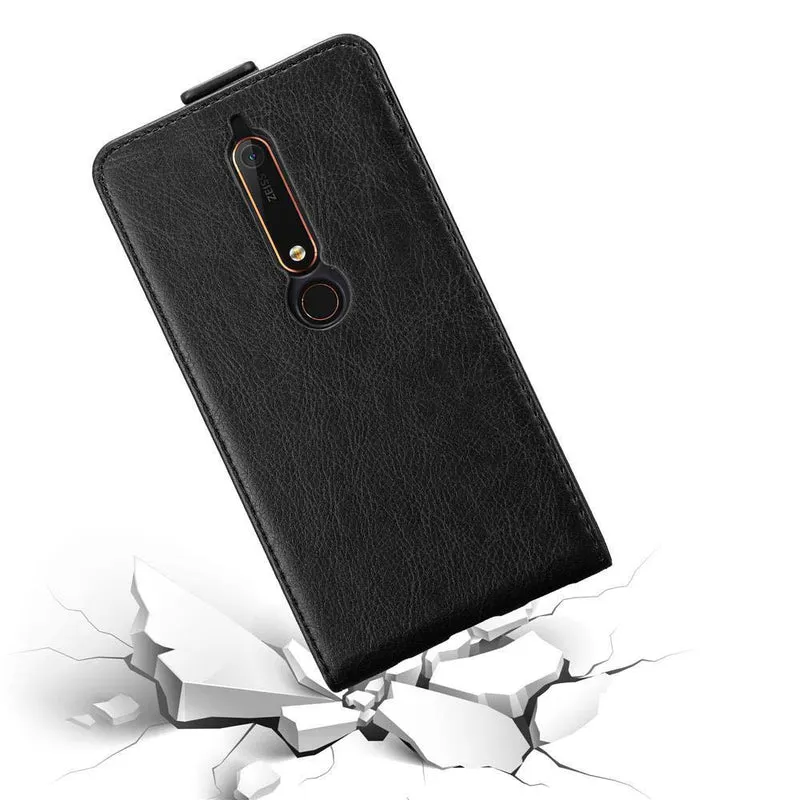Cadorabo Hülle kompatibel mit Nokia 6,1 Schutzhülle im Flip Design mit Magnetverschluss