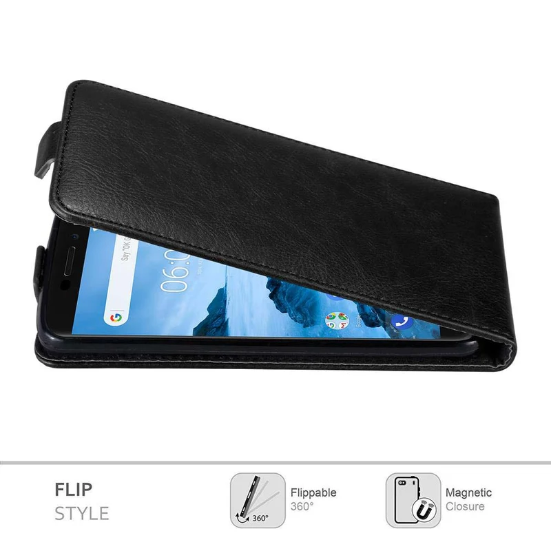 Cadorabo Hülle kompatibel mit Nokia 6,1 Schutzhülle im Flip Design mit Magnetverschluss