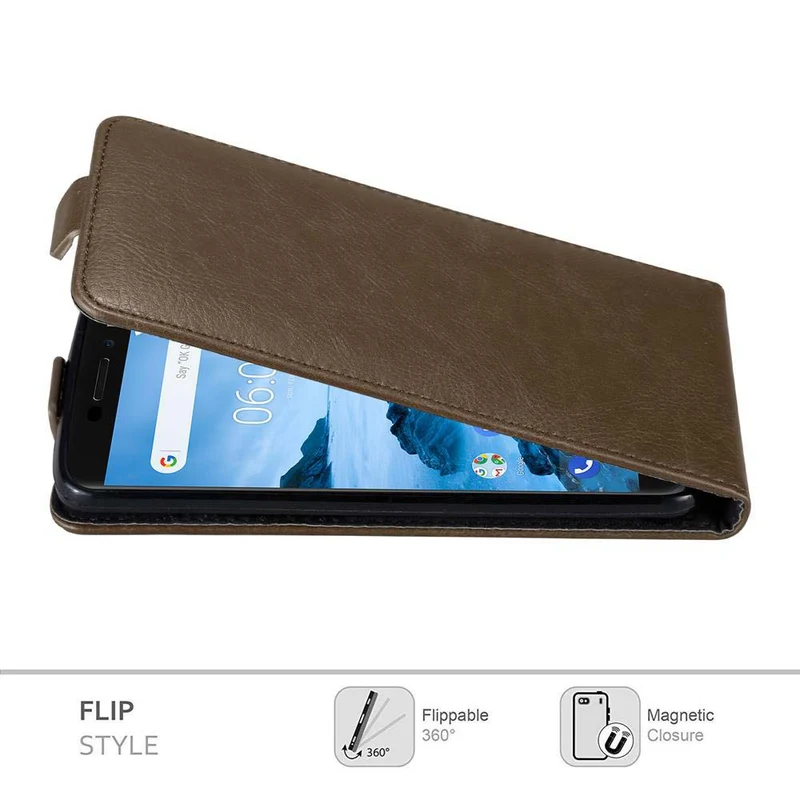 Cadorabo Hülle kompatibel mit Nokia 6,1 Schutzhülle im Flip Design mit Magnetverschluss