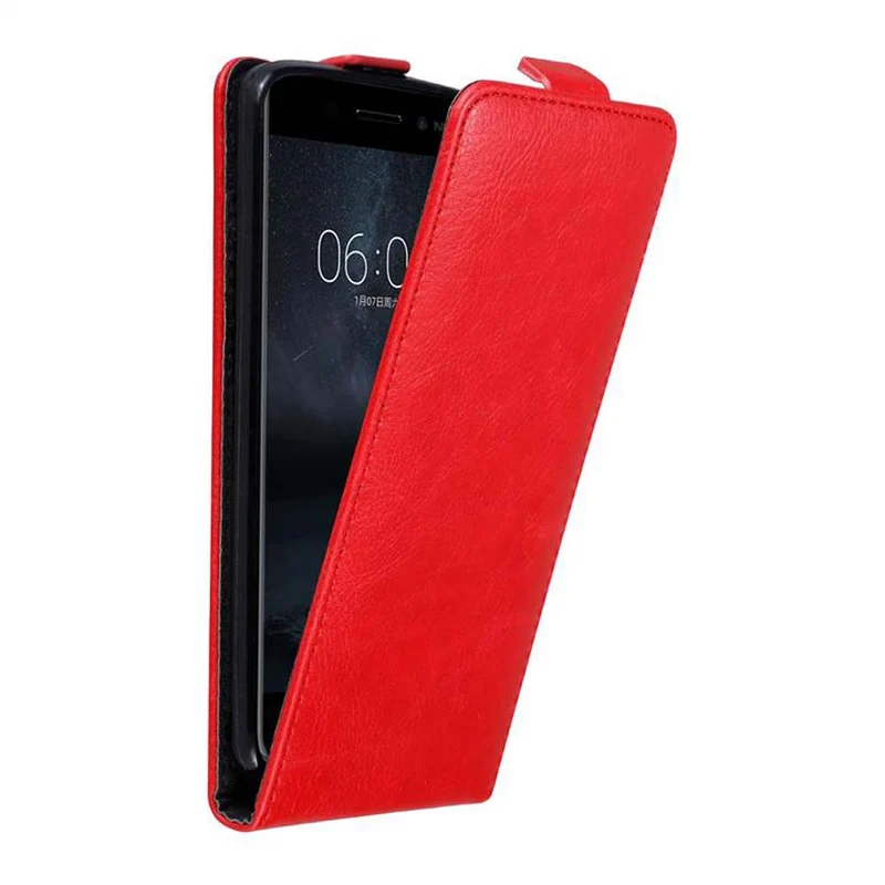 Cadorabo Hülle kompatibel mit Nokia 6 2017 Schutzhülle im Flip Design mit Magnetverschluss
