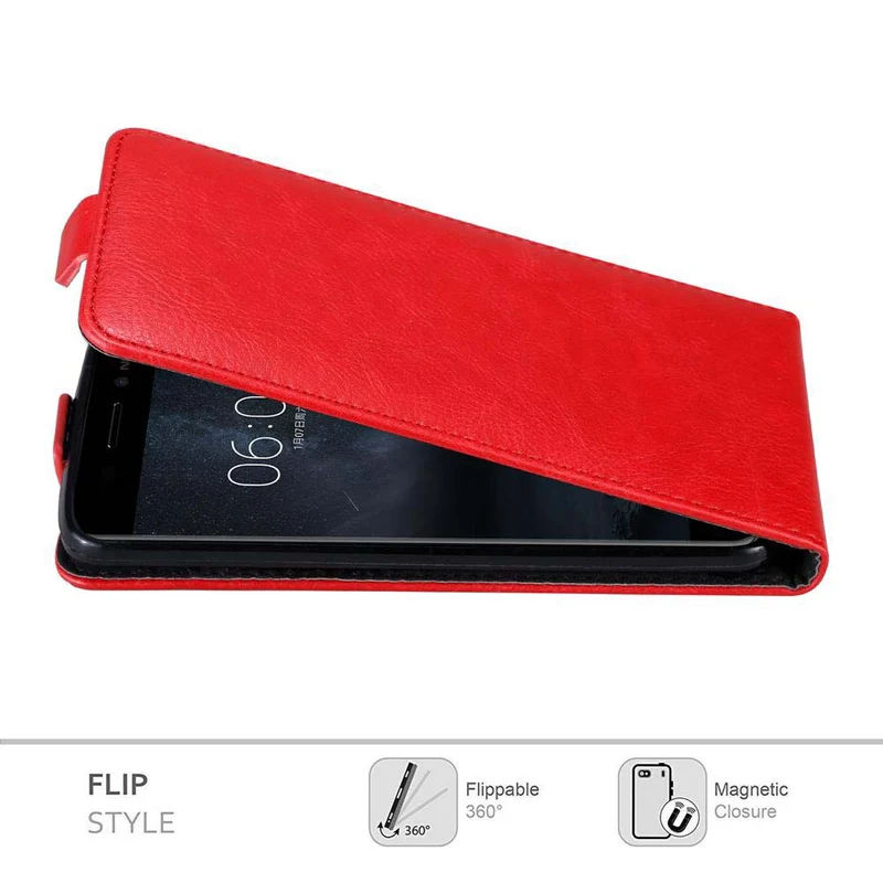 Cadorabo Hülle kompatibel mit Nokia 6 2017 Schutzhülle im Flip Design mit Magnetverschluss