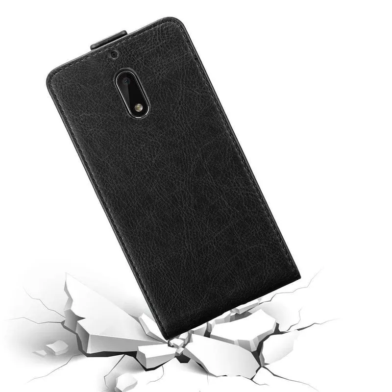 Cadorabo Hülle kompatibel mit Nokia 6 2017 Schutzhülle im Flip Design mit Magnetverschluss