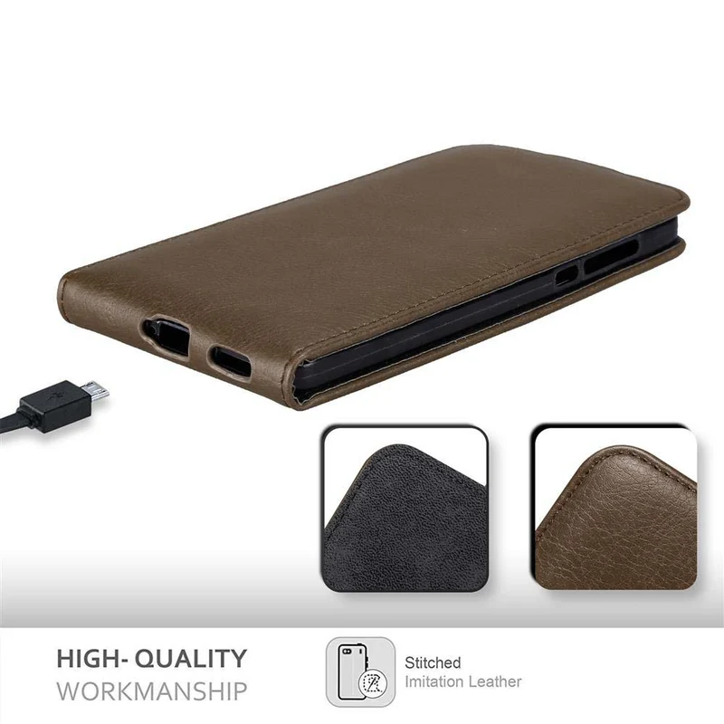 Cadorabo Hülle kompatibel mit Nokia 6 2017 Schutzhülle im Flip Design mit Magnetverschluss