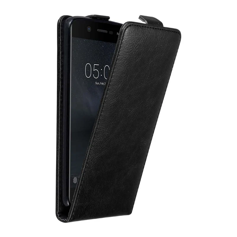 Cadorabo Hülle kompatibel mit Nokia 5 2017 Schutzhülle im Flip Design mit Magnetverschluss