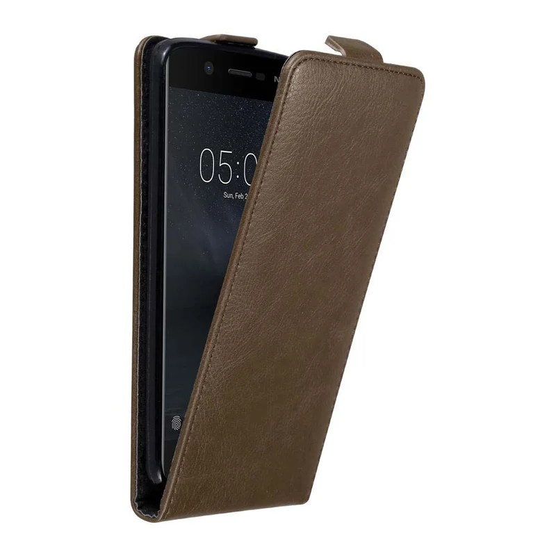 Cadorabo Hülle kompatibel mit Nokia 5 2017 Schutzhülle im Flip Design mit Magnetverschluss