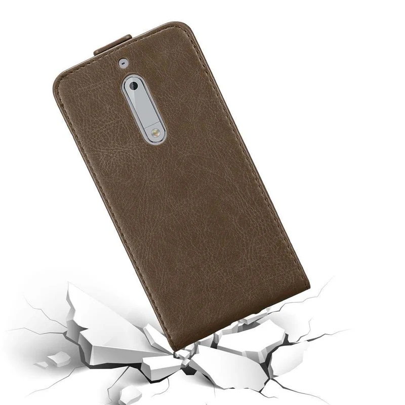 Cadorabo Hülle kompatibel mit Nokia 5 2017 Schutzhülle im Flip Design mit Magnetverschluss