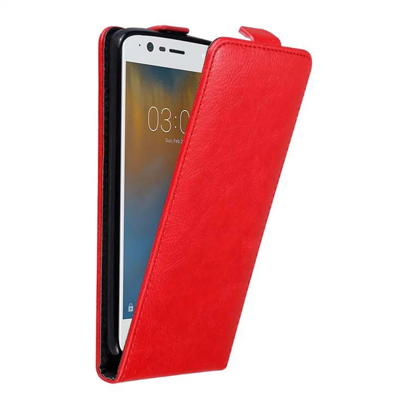 Cadorabo Hülle kompatibel mit Nokia 3 2017 Schutzhülle im Flip Design mit Magnetverschluss
