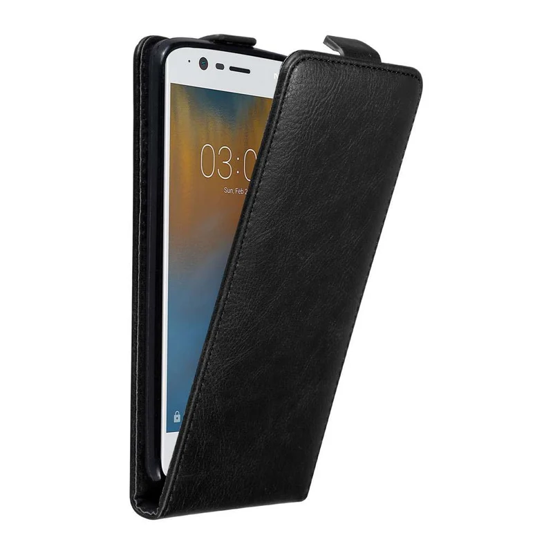 Cadorabo Hülle kompatibel mit Nokia 3 2017 Schutzhülle im Flip Design mit Magnetverschluss