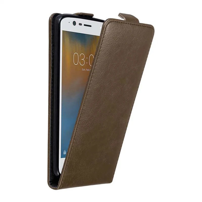 Cadorabo Hülle kompatibel mit Nokia 3 2017 Schutzhülle im Flip Design mit Magnetverschluss