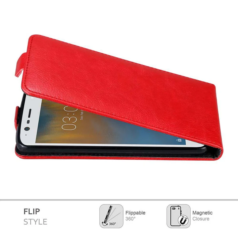 Cadorabo Hülle kompatibel mit Nokia 3 2017 Schutzhülle im Flip Design mit Magnetverschluss