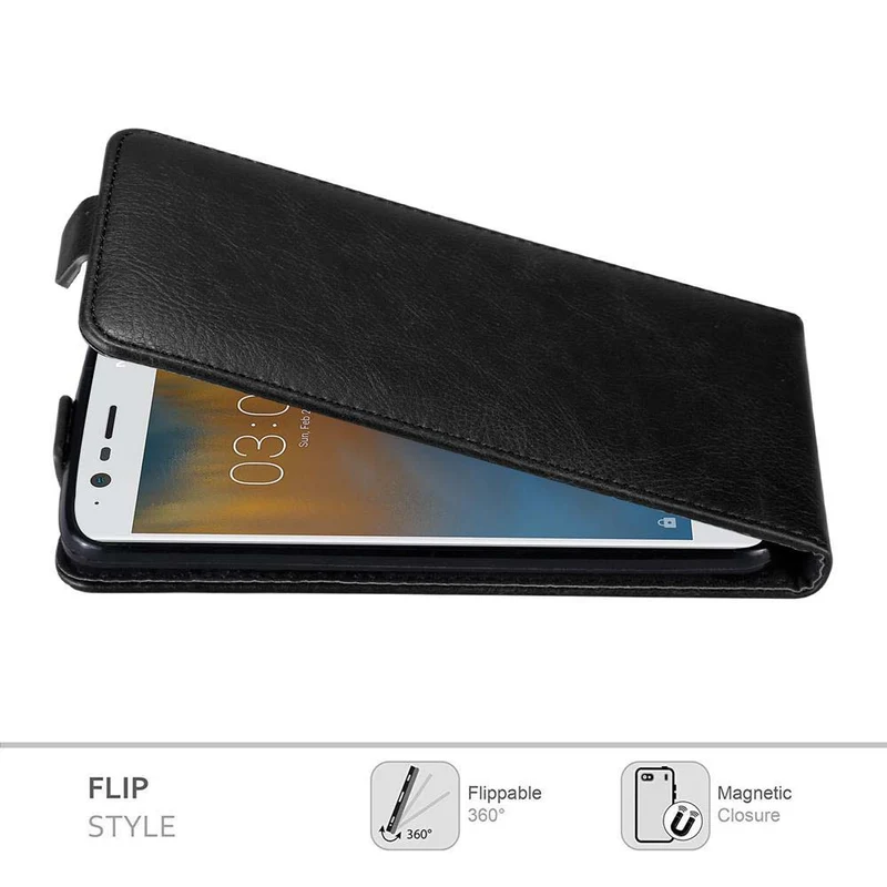 Cadorabo Hülle kompatibel mit Nokia 3 2017 Schutzhülle im Flip Design mit Magnetverschluss