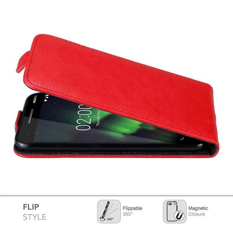 Cadorabo Hülle kompatibel mit Nokia 2,1 Schutzhülle im Flip Design mit Magnetverschluss