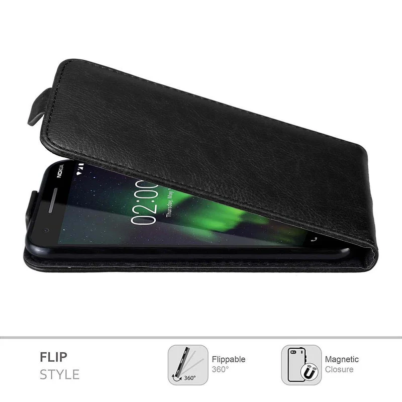 Cadorabo Hülle kompatibel mit Nokia 2,1 Schutzhülle im Flip Design mit Magnetverschluss