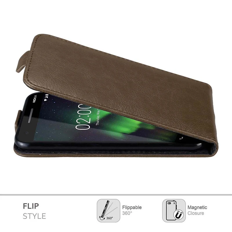 Cadorabo Hülle kompatibel mit Nokia 2,1 Schutzhülle im Flip Design mit Magnetverschluss