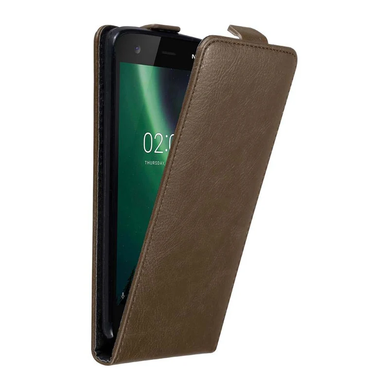Cadorabo Hülle kompatibel mit Nokia 2 2017 Schutzhülle im Flip Design mit Magnetverschluss