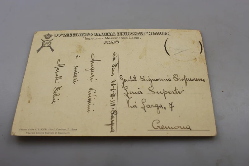 Postkarte des 94. Infanterieregiments „Metauro“