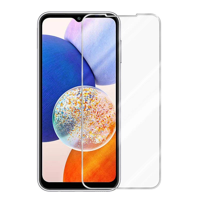 Cadorabo Panzer Folie kompatibel mit Samsung Galaxy A14 4G / 5G - Schutzfolie Gehärtetes (Tempered) Display-Schutzglas in 9H Härte mit 3D Touch Kompatibilität