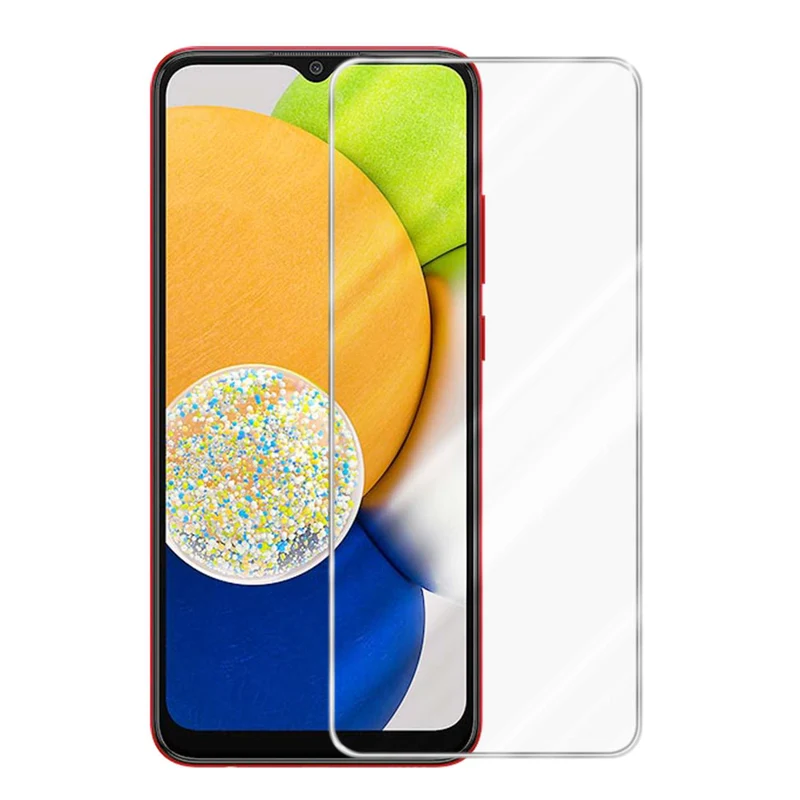 Cadorabo Panzer Folie kompatibel mit Samsung Galaxy A03 - Schutzfolie Gehärtetes (Tempered) Display-Schutzglas in 9H Härte mit 3D Touch Kompatibilität