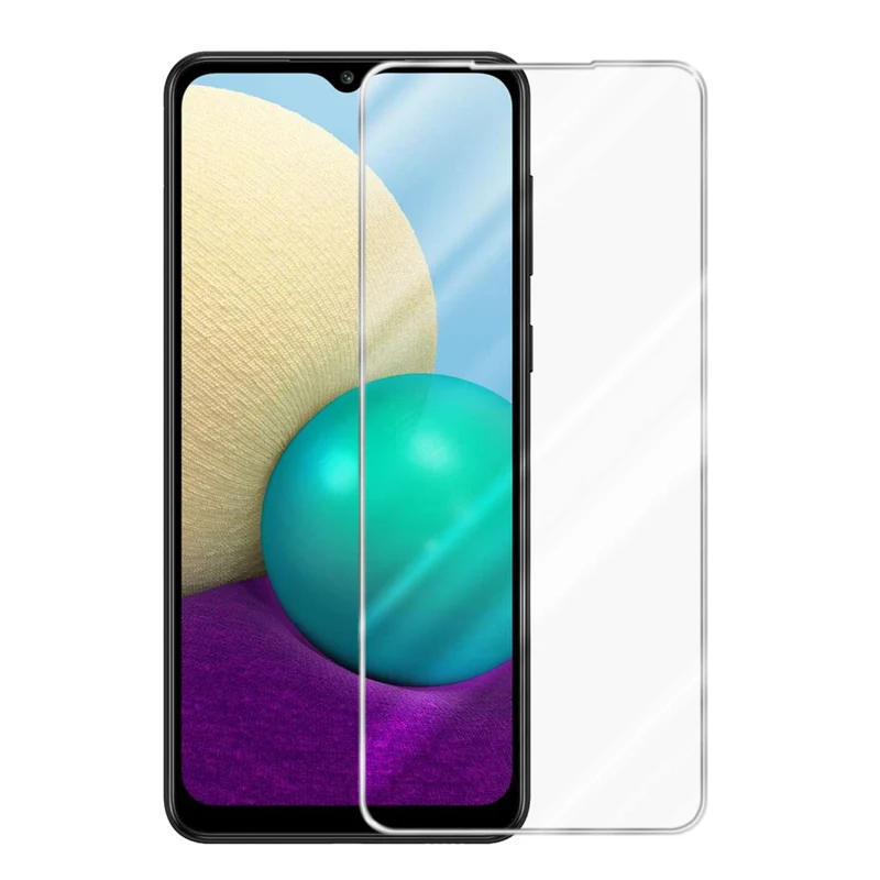 Cadorabo Panzer Folie kompatibel mit Samsung Galaxy A02 / M02 - Schutzfolie Gehärtetes (Tempered) Display-Schutzglas in 9H Härte mit 3D Touch Kompatibilität