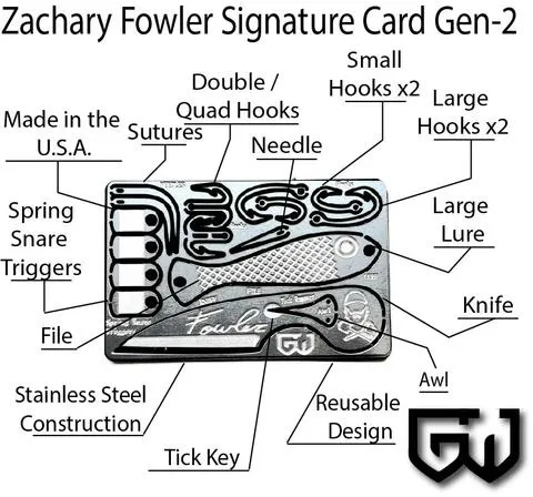 Zachary Fowler Signature Survival Card 2.0 by Grim Workshop