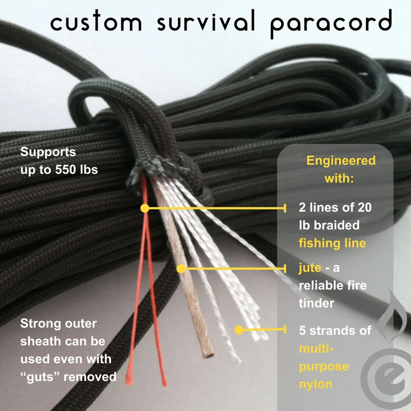 Custom Survival Paracord 12' - 100'