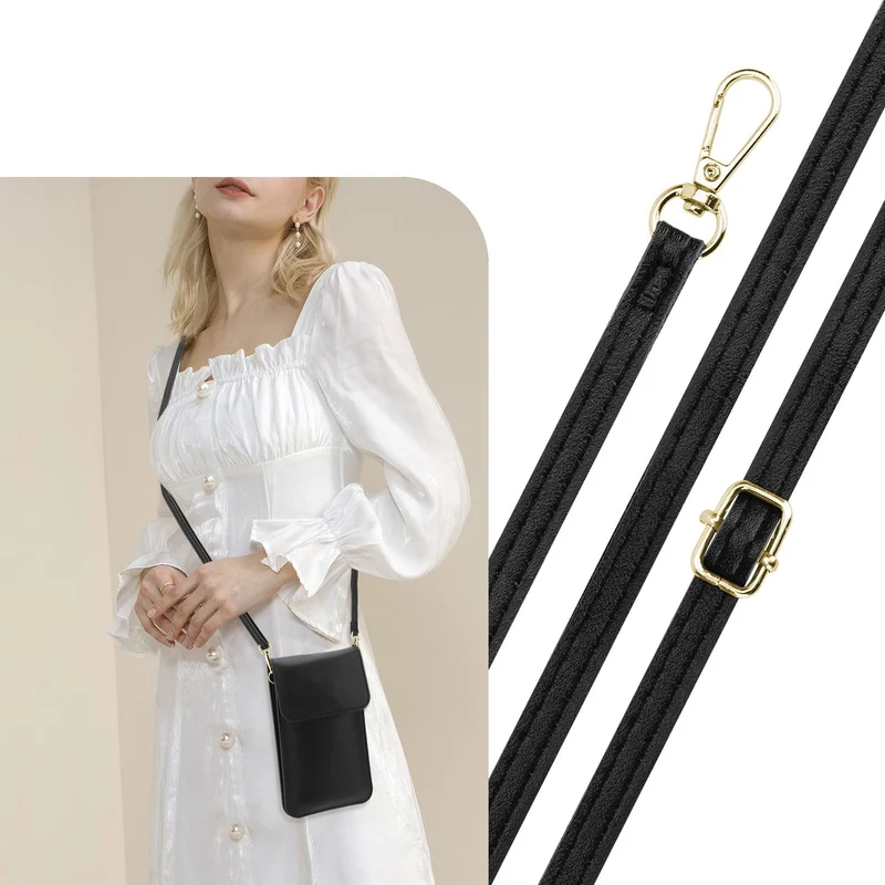 Cadorabo Handytasche zum Umhängen kompatibel mit ZTE Nubia Z11 MAX-kleine Handtasche mit Handyfach und Sichtfenster, Handy Umhängetasche mini für Nubia Z11 MAX, 2 Fächer, PULeder, Damen
