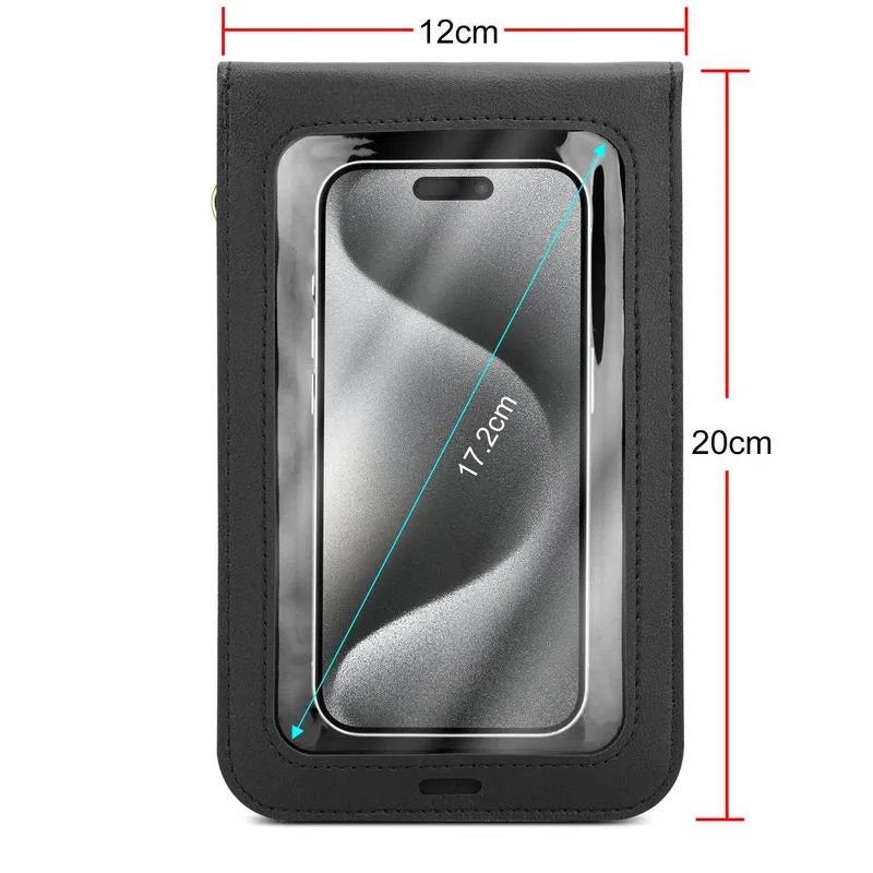 Cadorabo Handytasche zum Umhängen kompatibel mit ZTE Nubia Z11 MAX-kleine Handtasche mit Handyfach und Sichtfenster, Handy Umhängetasche mini für Nubia Z11 MAX, 2 Fächer, PULeder, Damen