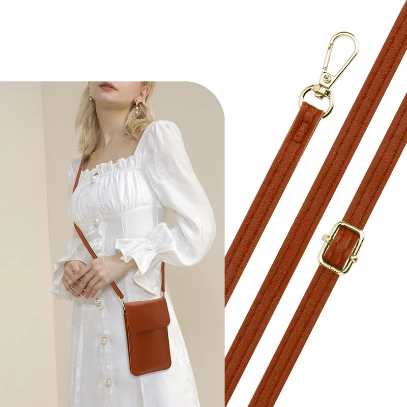 Cadorabo Handytasche zum Umhängen kompatibel mit ZTE Nubia Z11 MAX-kleine Handtasche mit Handyfach und Sichtfenster, Handy Umhängetasche mini für Nubia Z11 MAX, 2 Fächer, PULeder, Damen