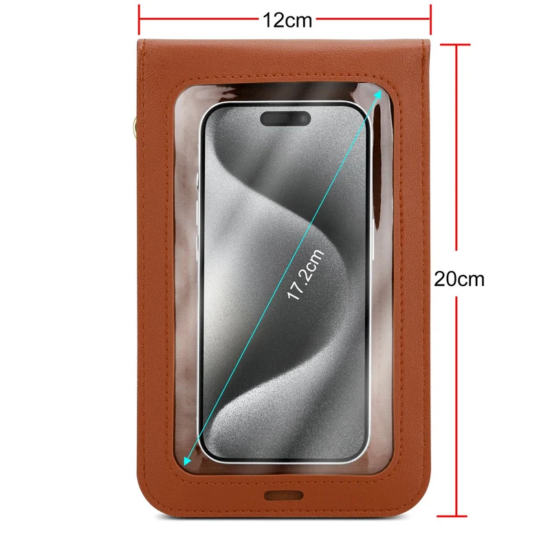 Cadorabo Handytasche zum Umhängen kompatibel mit ZTE Nubia Z11 MAX-kleine Handtasche mit Handyfach und Sichtfenster, Handy Umhängetasche mini für Nubia Z11 MAX, 2 Fächer, PULeder, Damen