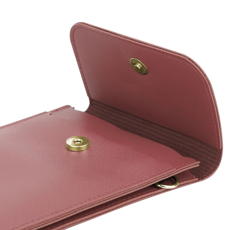 Cadorabo Handytasche zum Umhängen kompatibel mit ZTE Nubia Z11 MAX-kleine Handtasche mit Handyfach und Sichtfenster, Handy Umhängetasche mini für Nubia Z11 MAX, 2 Fächer, PULeder, Damen