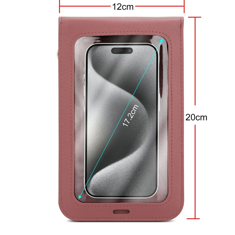 Cadorabo Handytasche zum Umhängen kompatibel mit ZTE Nubia Z11 MAX-kleine Handtasche mit Handyfach und Sichtfenster, Handy Umhängetasche mini für Nubia Z11 MAX, 2 Fächer, PULeder, Damen