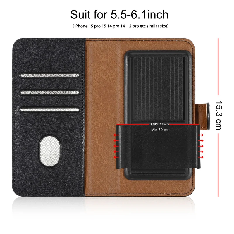 Cadorabo Klapphülle kompatibel mit ZTE ZMAX 2-Handyhülle mit Kartenfach, 360 Grad Schutzhülle zum klappen- Flip Case Book Cover PU Leder Handytasche klappbar