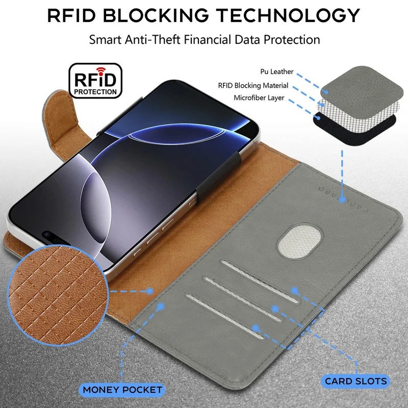 Cadorabo Klapphülle kompatibel mit ZTE ZMAX 2-Handyhülle mit Kartenfach, 360 Grad Schutzhülle zum klappen- Flip Case Book Cover PU Leder Handytasche klappbar