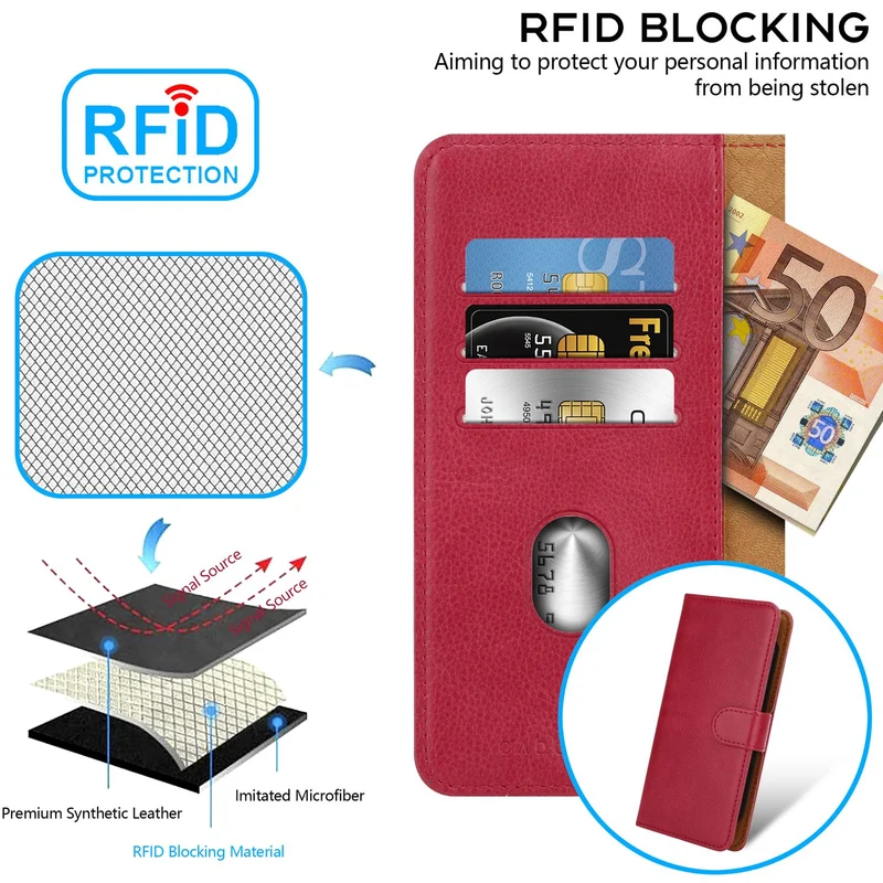 Cadorabo Klapphülle kompatibel mit ZTE ZMAX 2-Handyhülle mit Kartenfach, 360 Grad Schutzhülle zum klappen- Flip Case Book Cover PU Leder Handytasche klappbar