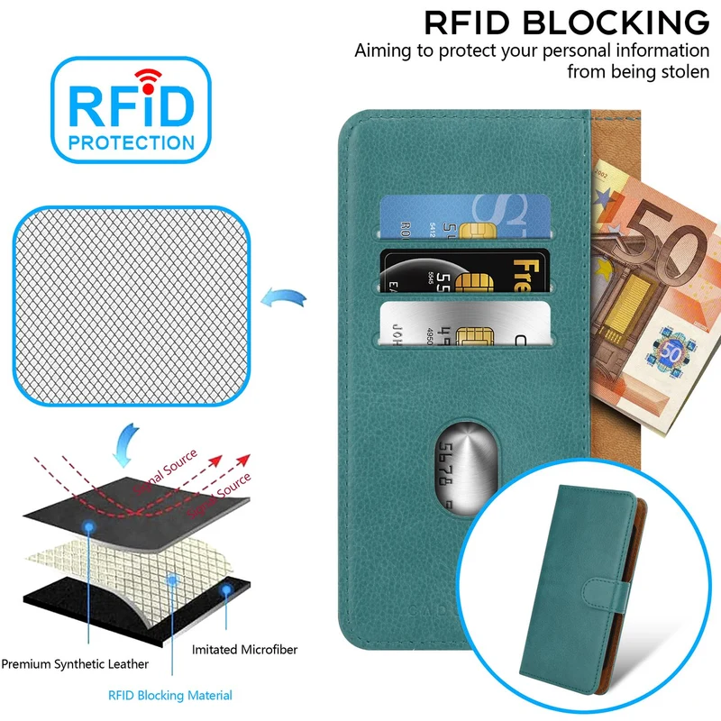 Cadorabo Klapphülle kompatibel mit ZTE ZMAX 2-Handyhülle mit Kartenfach, 360 Grad Schutzhülle zum klappen- Flip Case Book Cover PU Leder Handytasche klappbar