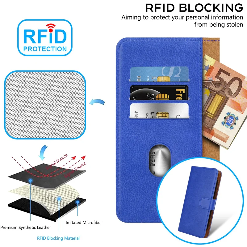Cadorabo Klapphülle kompatibel mit ZTE ZMAX 2-Handyhülle mit Kartenfach, 360 Grad Schutzhülle zum klappen- Flip Case Book Cover PU Leder Handytasche klappbar