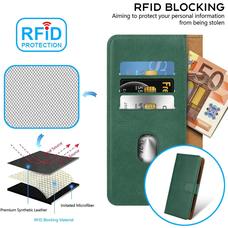 Cadorabo Klapphülle kompatibel mit ZTE ZMAX 2-Handyhülle mit Kartenfach, 360 Grad Schutzhülle zum klappen- Flip Case Book Cover PU Leder Handytasche klappbar