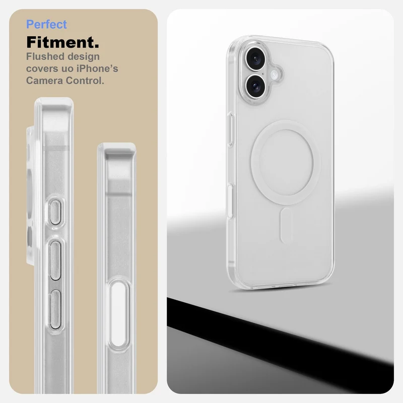 Cadorabo für iPhone 16 Hülle kompatibel mit MagSafe- magnetische Handyhülle für iPhone- kratzfeste, stoßfeste dünne Schutzhülle für iPhone 16 mit Magnetkraft und Anti-Vergilbung - Durchsichtig