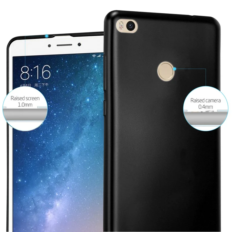 Cadorabo Hülle kompatibel mit Xiaomi Mi MAX 2 Schutzhülle aus flexiblem TPU Silikon