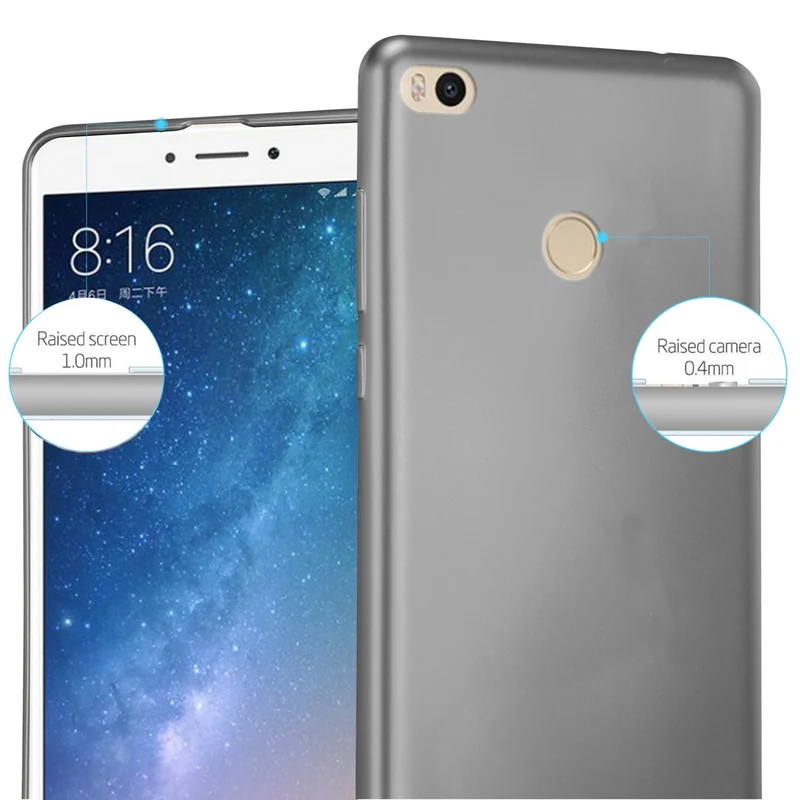 Cadorabo Hülle kompatibel mit Xiaomi Mi MAX 2 Schutzhülle aus flexiblem TPU Silikon