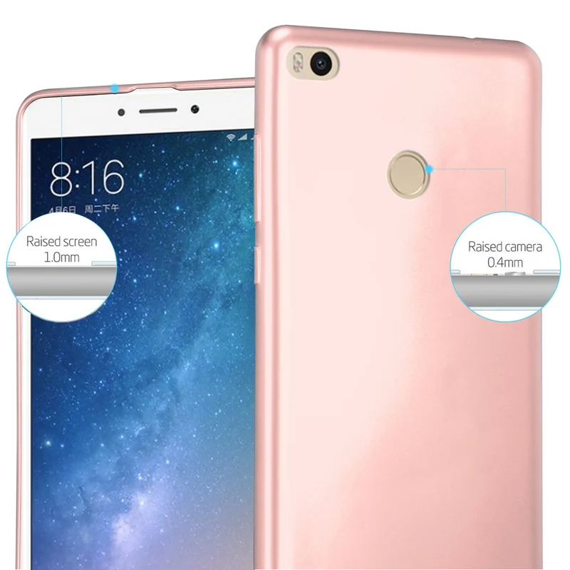 Cadorabo Hülle kompatibel mit Xiaomi Mi MAX 2 Schutzhülle aus flexiblem TPU Silikon