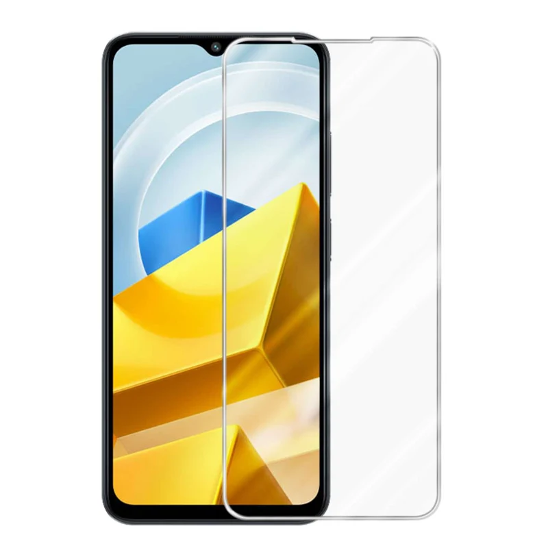 Cadorabo Panzer Folie kompatibel mit Xiaomi POCO M5 - Schutzfolie Gehärtetes (Tempered) Display-Schutzglas in 9H Härte mit 3D Touch Kompatibilität